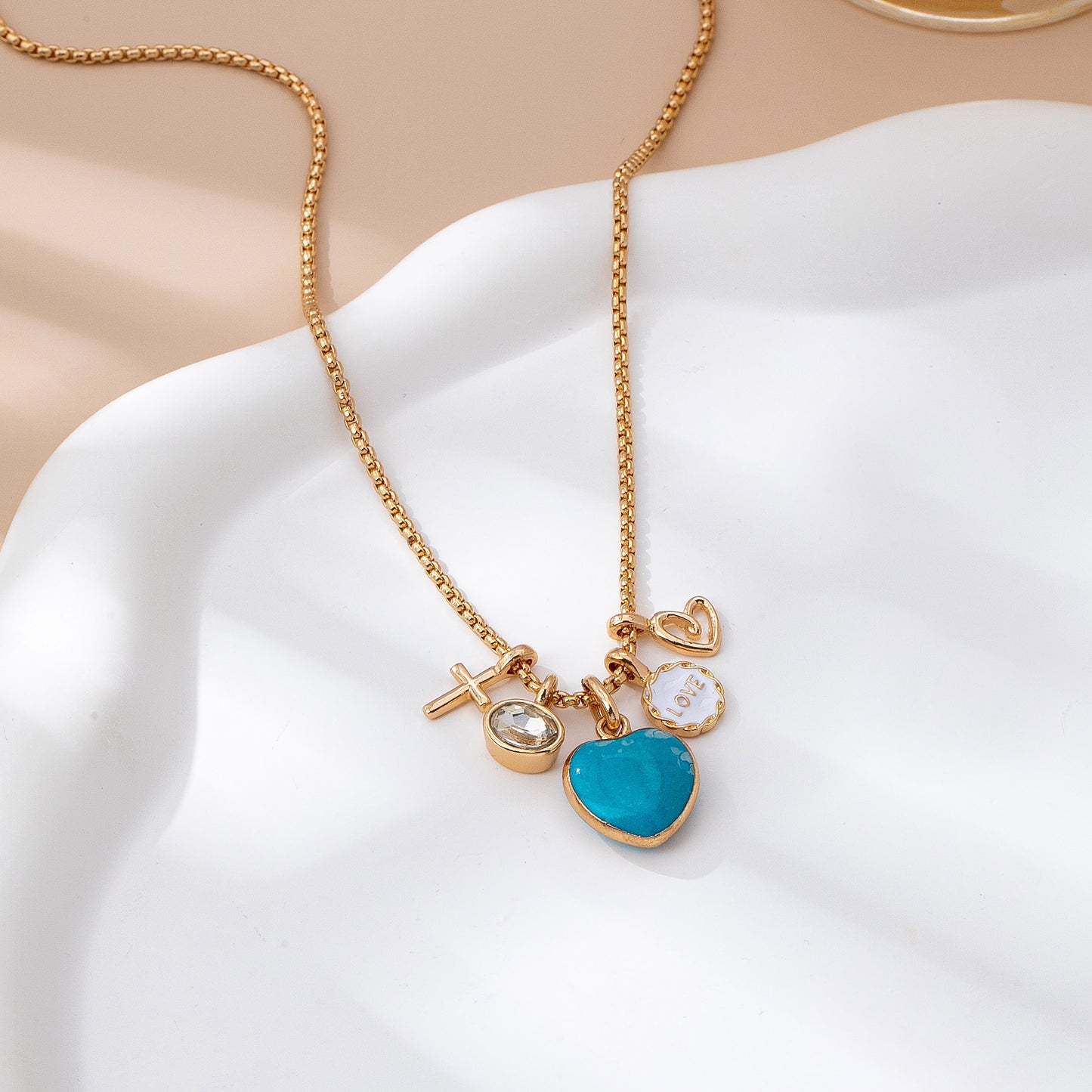 Cluster Charm Love & Faith Charm Necklace