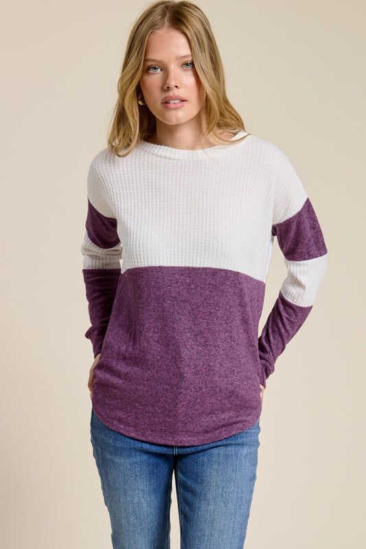 Colorblock Long Sleeve Top