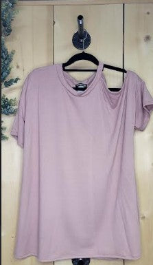 🌸 Dusty Pink One‑Shoulder Top