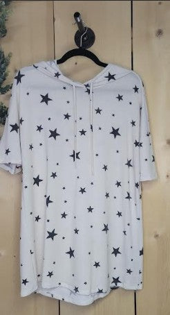 ⭐ Short Sleeve Star Hooded Top