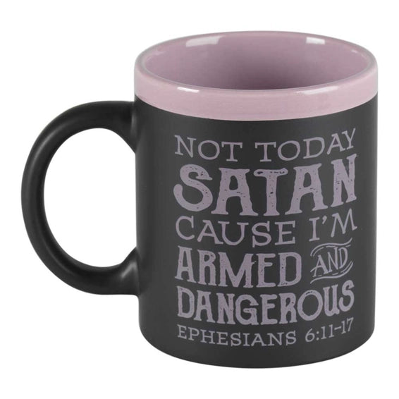 Stoneware Mug – Not Today Satan (11 oz)