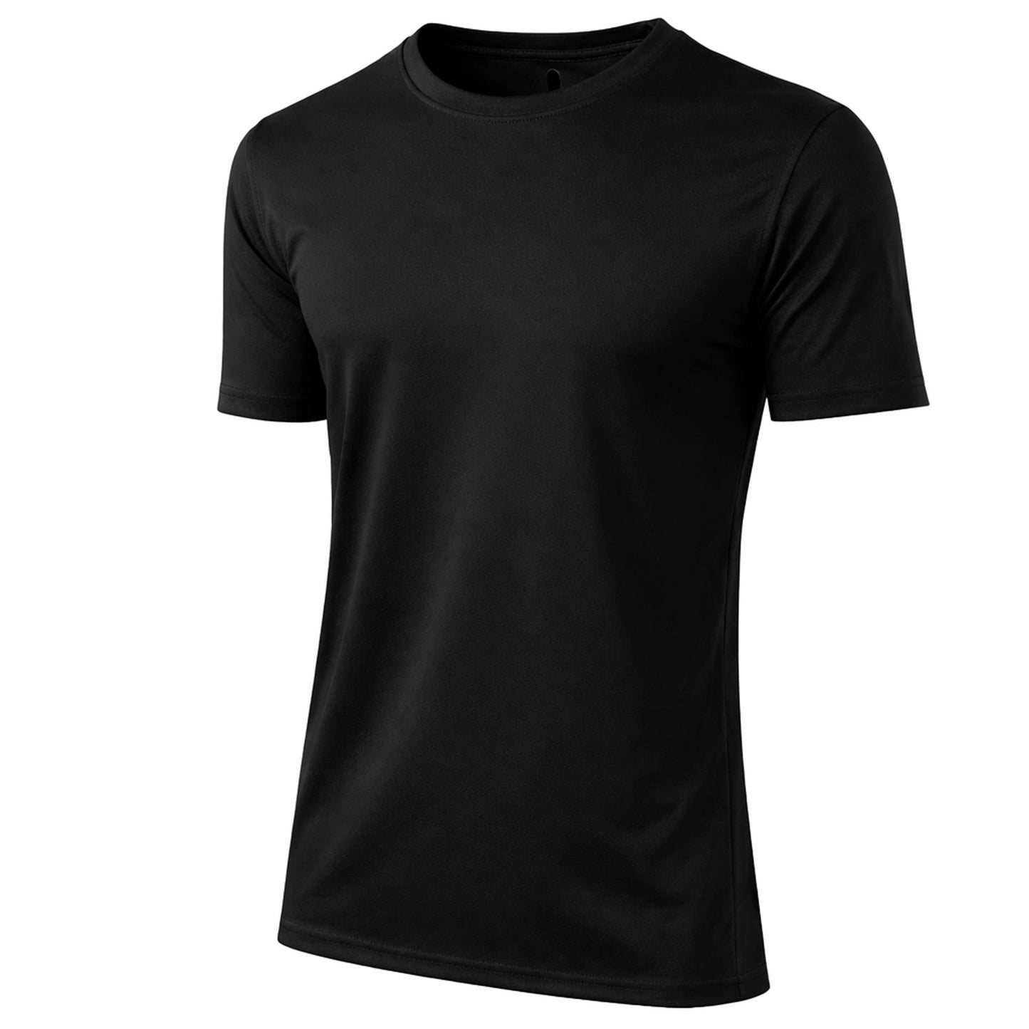 Men’s Short Sleeve Moisture‑Wicking Quick Dry Crew Neck Tee — Black, Charcoal & Navy (S–3XL)