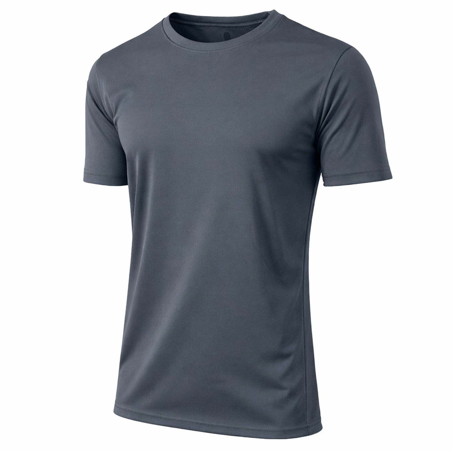 Men’s Short Sleeve Moisture‑Wicking Quick Dry Crew Neck Tee — Black, Charcoal & Navy (S–3XL)