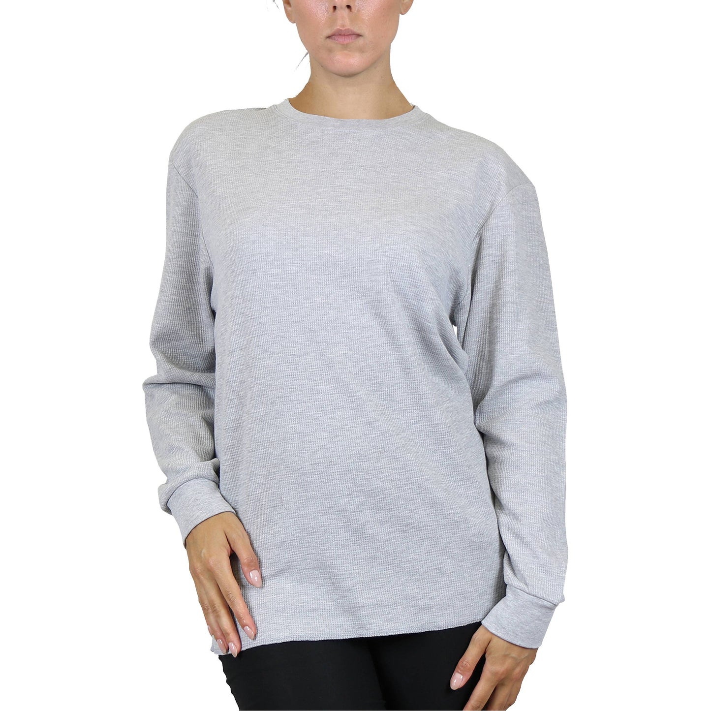Women's Loose Fit Long Sleeve Thermal Crew Shirt (2 colors available)
