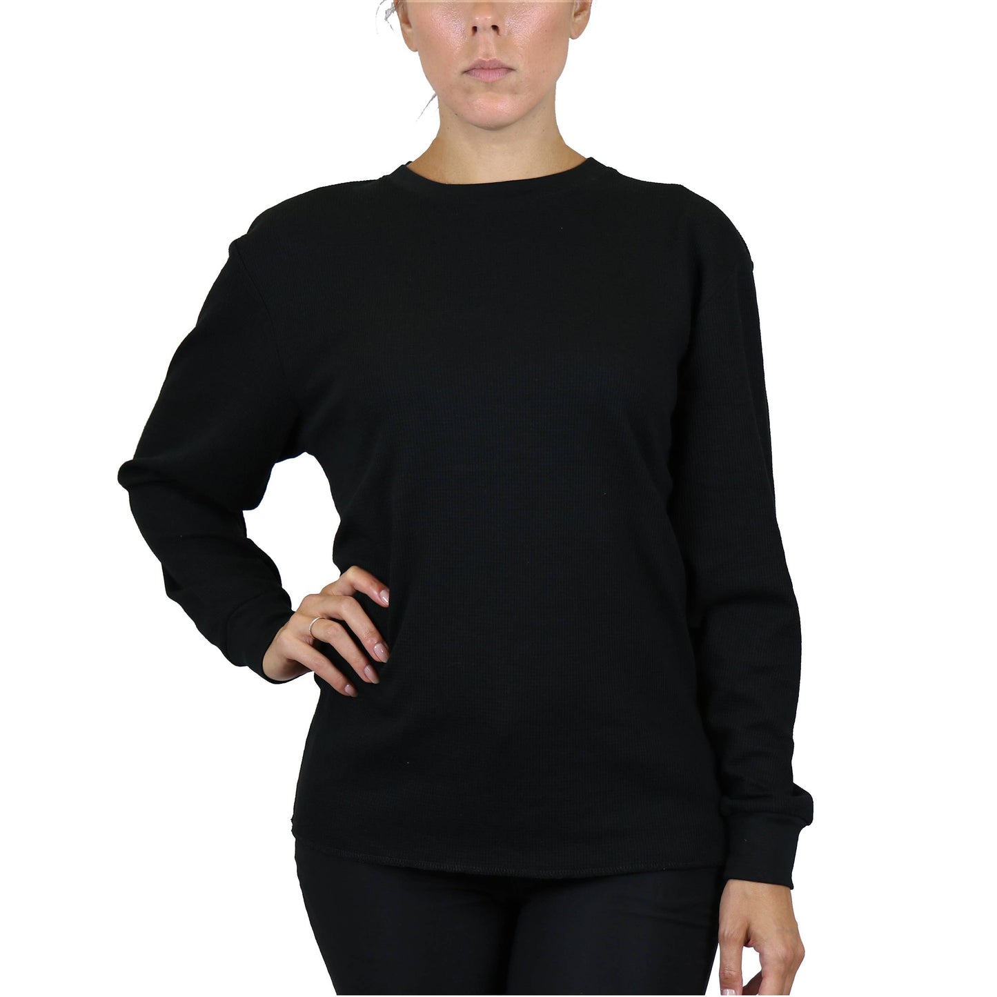 Women's Loose Fit Long Sleeve Thermal Crew Shirt (2 colors available)