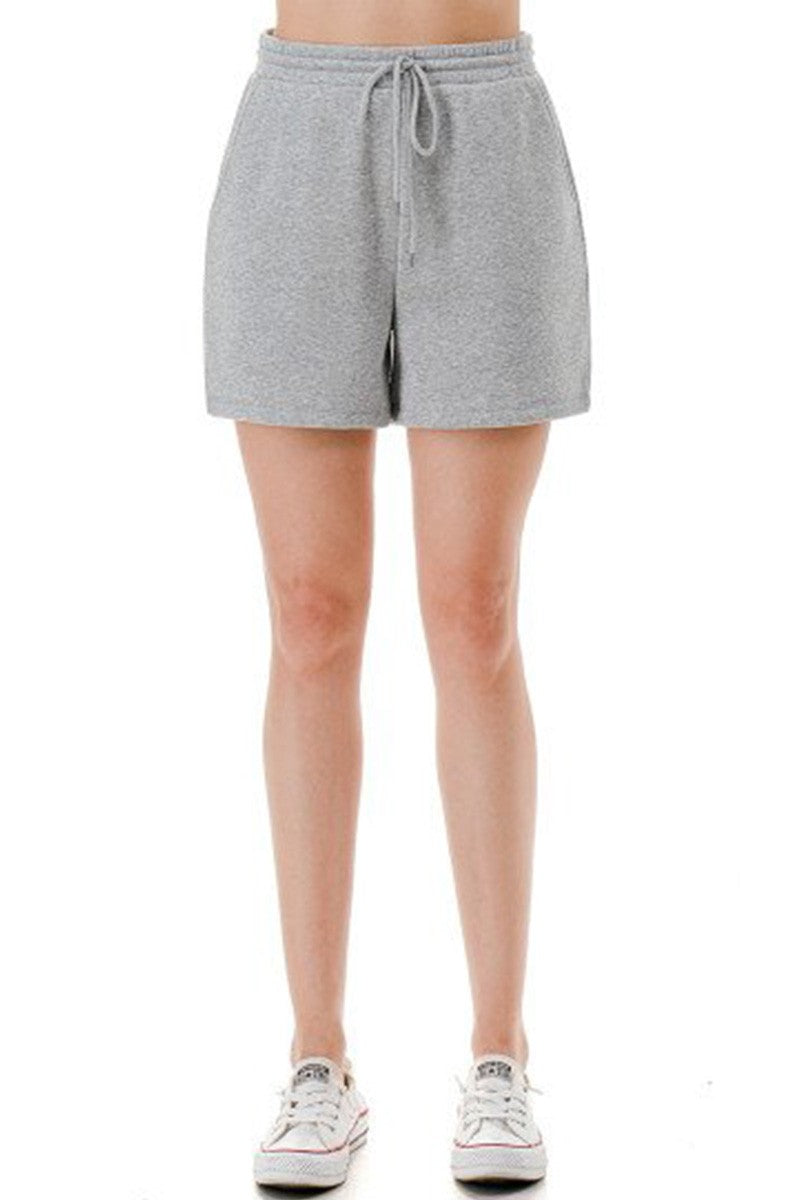 Fleece Mini Shorts – Heather Grey