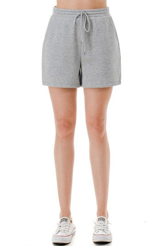 Fleece Mini Shorts – Heather Grey