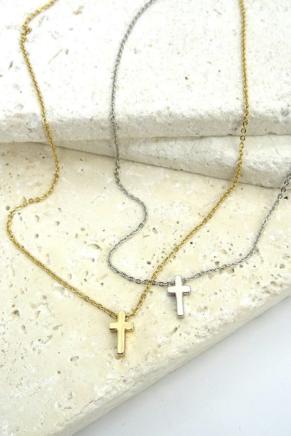 ✨ Classic Mini Cross Necklace