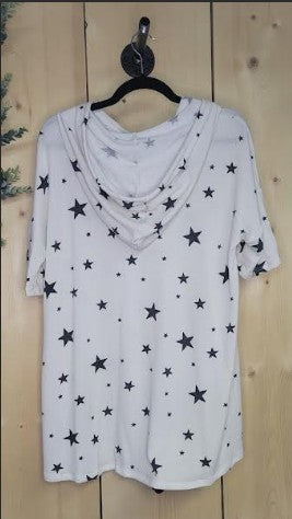 ⭐ Short Sleeve Star Hooded Top