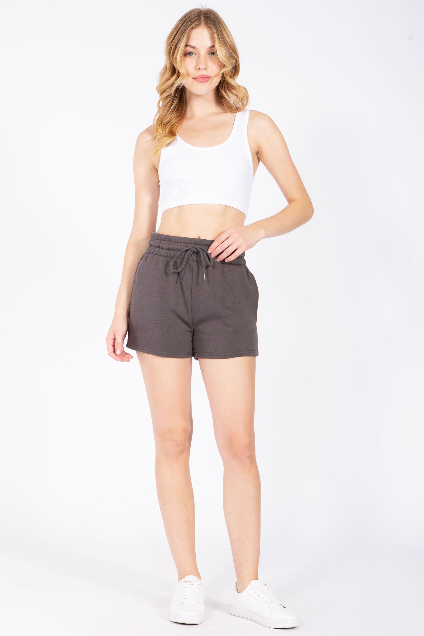 Solid Fleece Lounge Sweat Shorts – Black, Dark Gray &amp; Navy