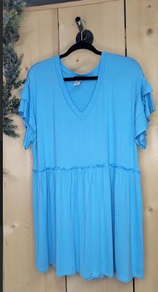 🦋 Ruffled Babydoll V‑Neck Top