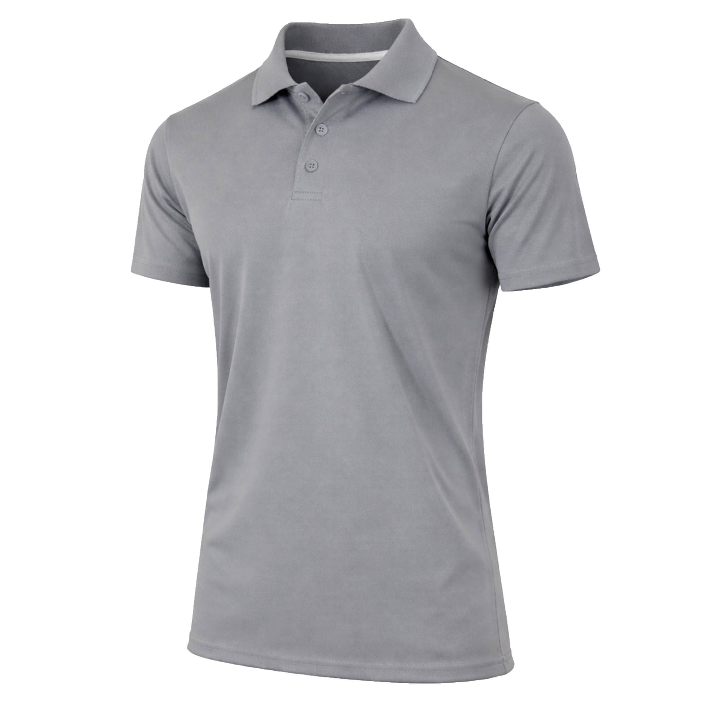 Men’s Dry Fit Moisture‑Wicking Polo Shirt — Black & Grey