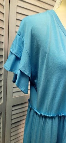 🦋 Ruffled Babydoll V‑Neck Top