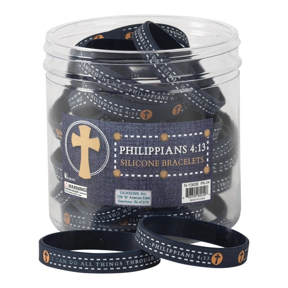 Silicone Bracelet Tub – I Can Do All Things (Philippians 4:13)