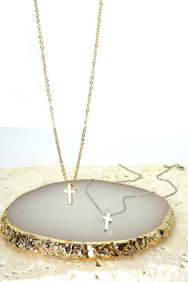 ✨ Classic Mini Cross Necklace
