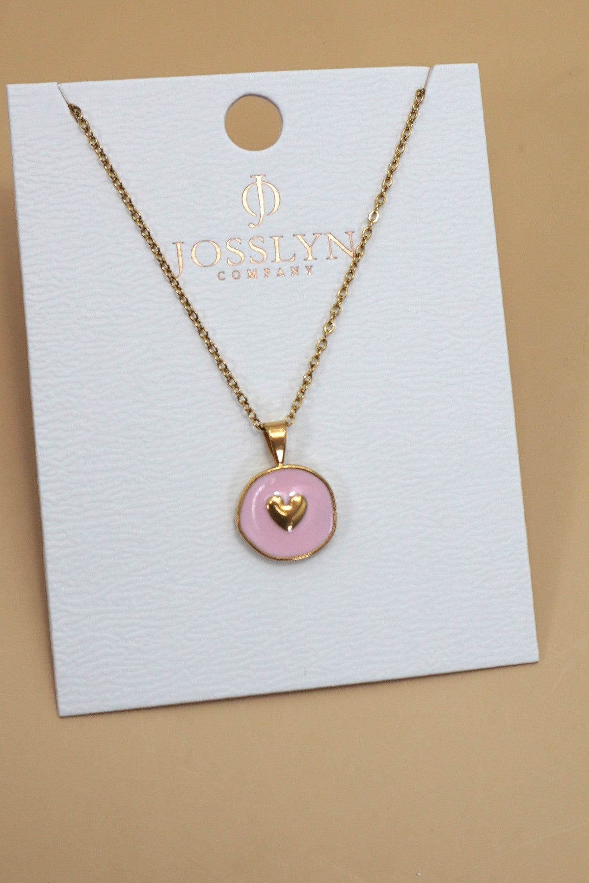 18k Stainless Steel Tarnish Free Heart Necklace