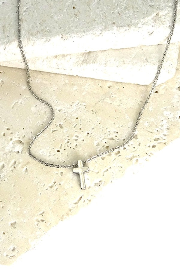✨ Classic Mini Cross Necklace